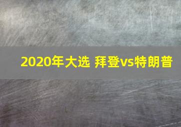 2020年大选 拜登vs特朗普